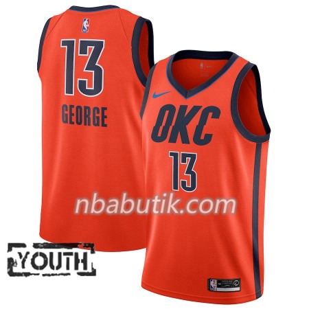 NBA Børn Trøje Oklahoma City Thunder Paul George 13 2018-19 Nike Orange Swingman